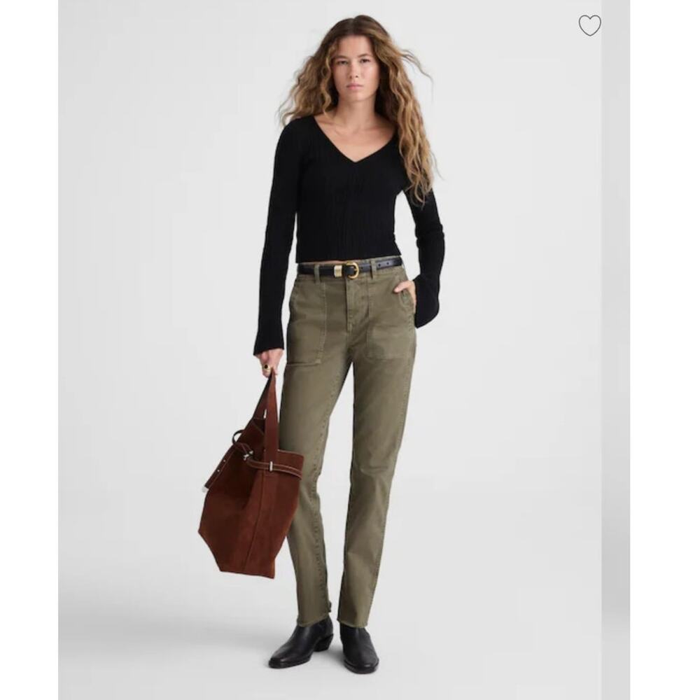 NWOT Madewell The Slim Straight Utility Pant Green 28